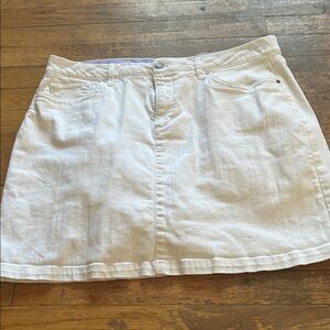 White Denim Skirt